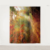 Tenture Murale Piste forestière d'automne (Devant)