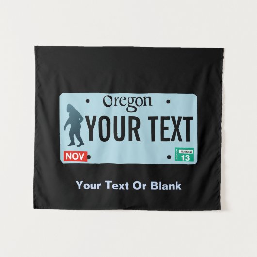 Tenture Murale Plaque de licence Oregon Sasquatch (Devant (Horizontal))