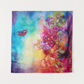 TENTURE MURALE POUCETTE DANS UN PANIER DE FLEURS,PAPILLON (Devant)