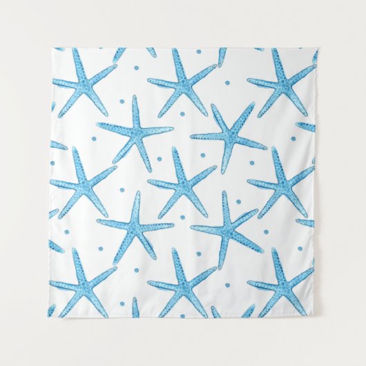 Tenture Murale Profil sous convention astérisque bleu de mer (Devant (Horizontal))