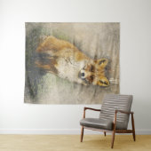 Tenture Murale Renard rouge (En situation (horizontale))