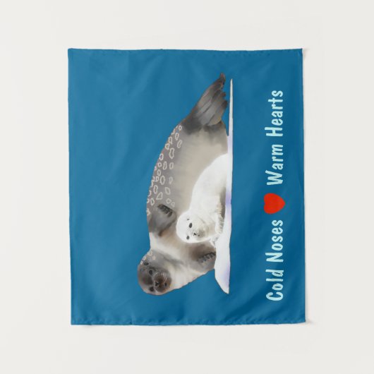 Tenture Murale Sceau anné - Nez froid Coeurs chauds (Devant)