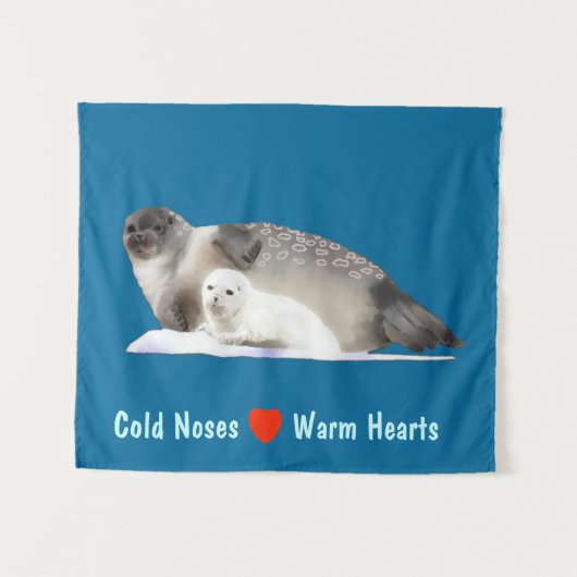 Tenture Murale Sceau anné - Nez froid Coeurs chauds (Devant (Horizontal))