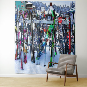 Tenture Murale Skis and Poles