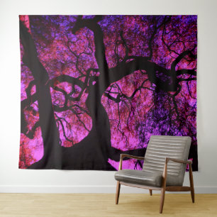 Tenture Murale Sous l'arbre en rose / pourpre