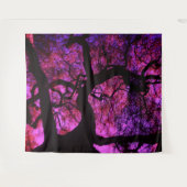 Tenture Murale Sous l'arbre en rose / pourpre (Devant (Horizontal))