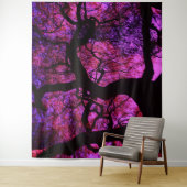 Tenture Murale Sous l'arbre en rose / pourpre (En situation)