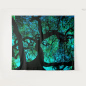 Tenture Murale Sous l'arbre en turquoise (Devant (Horizontal))