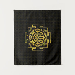 Tenture Murale Sri d'or Yantra/Sri Chakra