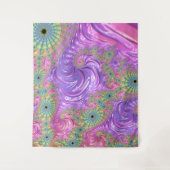Tenture Murale Super Trippy Boho Jewel Tone arc-en-ciel Fractal (Devant)