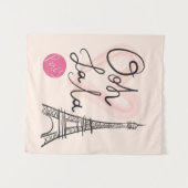 Tenture Murale Tour Eiffel Dessinée À La Main (Devant (Horizontal))