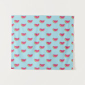 Tenture Murale Tranches de pastèque sur le motif turquoise (Devant (Horizontal))