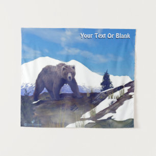 Tenture Murale Treeline Grizzly