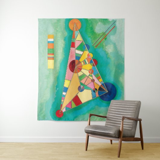 Tenture Murale Triangles colorés par Wassily Kandinsky (En situation)