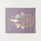 Tenture Murale Tribal Dreamcatcher Boho Purple (Devant (Horizontal))