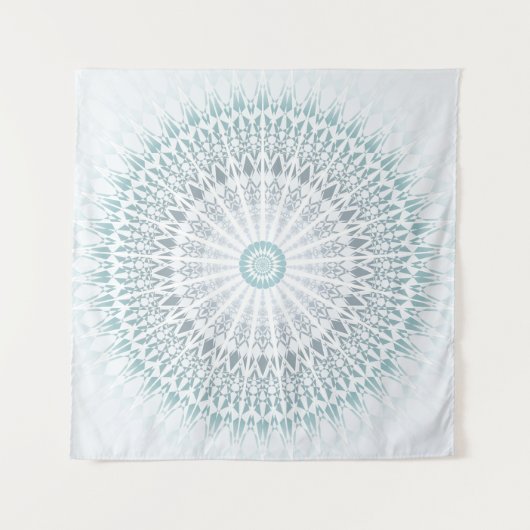Tenture Murale Turquoise Aqua Modern géométrique Mandala (Devant)