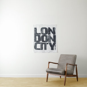 Tenture Murale Typographie de Londres, Angleterre