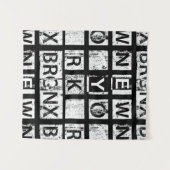 Tenture Murale Typographie grunge de Bronx New York | (Devant (Horizontal))