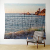 Tenture Murale Villa sur les Rochers (En situation (horizontale))