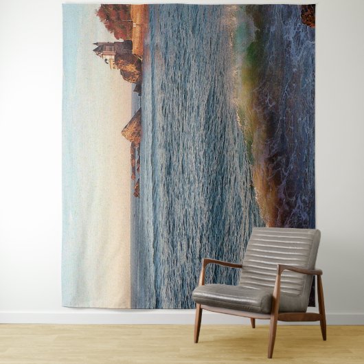 Tenture Murale Villa sur les Rochers (En situation)