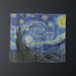Tenture Murale Vintage Van Gogh La Nuit étoilée<br><div class="desc">Reproduction de l'huile de Vincent van Gogh de 1889 sur toile intitulée "La nuit étoilée".</div>