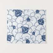 Tenture Murale Voiliers sur le motif de mer (Devant (Horizontal))