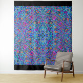 Tenture Murale Voyage bleu d'arc-en-ciel (En situation)