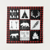 Tenture Murale Wilderness rustique & Animaux Buffalo Check Plaid (Devant)