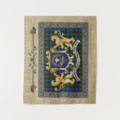 Tenture Murray of Atholl Clan Badge & Tartan avec Lions (Devant)