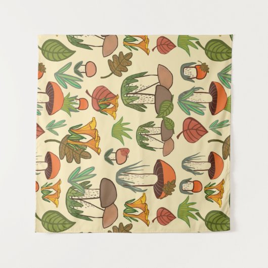 Tenture Mushroom pattern. (Devant (Horizontal))