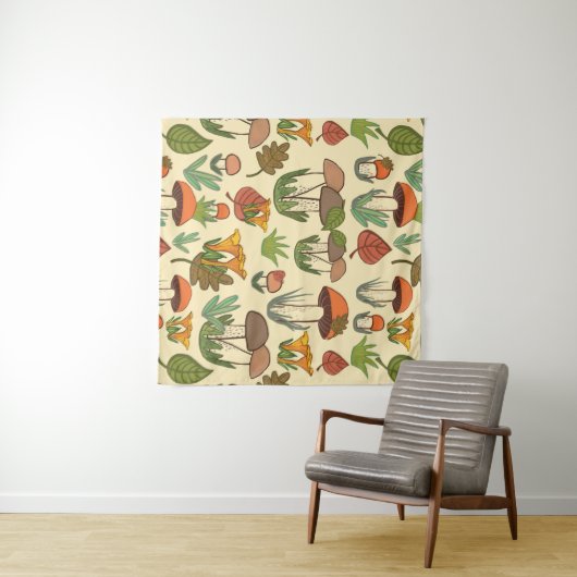Tenture Mushroom pattern.  (En situation (horizontale))