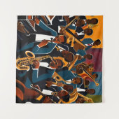 Tenture Musiciens de jazz (Devant (Horizontal))