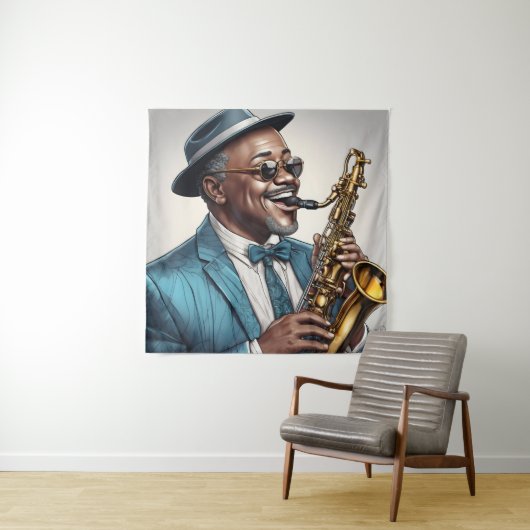 Tenture musiciens de jazz (En situation)