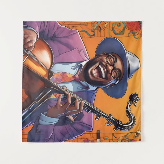 Tenture musiciens de jazz (Devant (Horizontal))