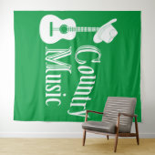 Tenture Musique country (En situation (horizontale))