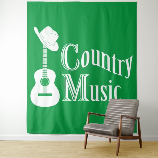 Tenture Musique country (En situation)