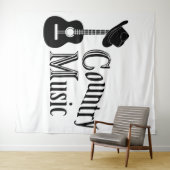 Tenture Musique country (En situation (horizontale))