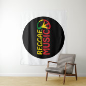 Tenture Musique reggae - model2b-circle-black (En situation)