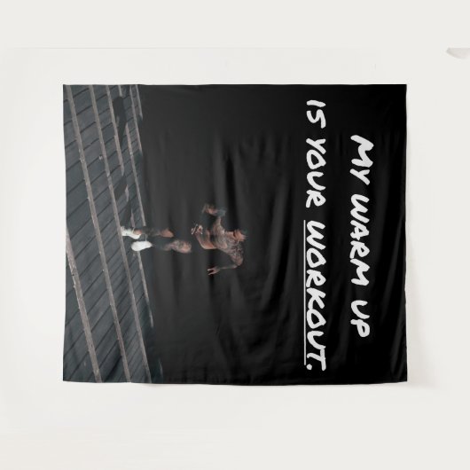 Tenture My Warm Up est votre entraînement, exercice Gym Fo (Devant (Horizontal))