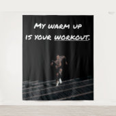 Tenture My Warm Up est votre entraînement, exercice Gym Fo (Devant)