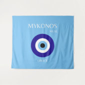 Tenture Mykonos Muse, Bleu (Devant (Horizontal))