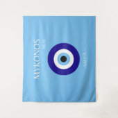 Tenture Mykonos Muse, Bleu (Devant)