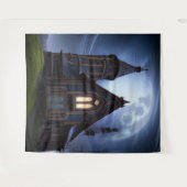 Tenture Mystérieuse maison gothique sur la colline (Devant (Horizontal))