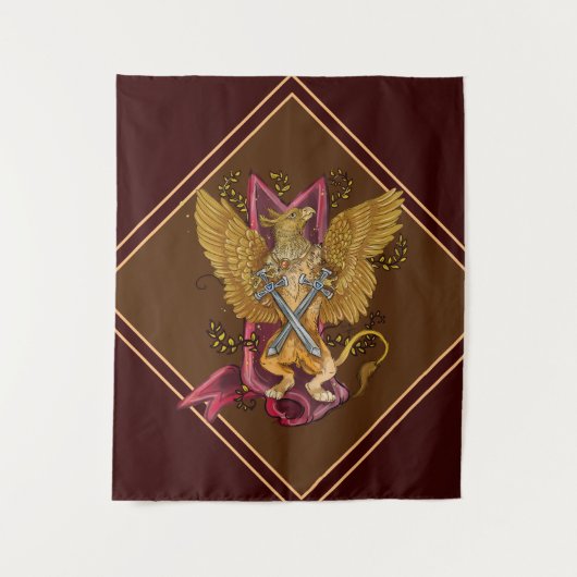 Tenture Mystic Griffin avec des épées (Devant)
