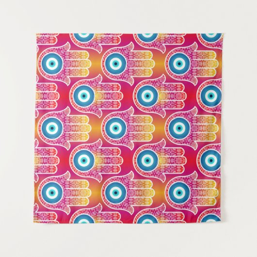 Tenture Mystic hamsa : design harmonieux. (Devant (Horizontal))