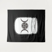 Tenture Mystical Magic Moons Mason Jar Halloween Party (Devant (Horizontal))