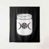 Tenture Mystical Magic Moons Mason Jar Halloween Party (Devant)