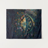 Tenture Mystical Moth and Moon Phases Portal Art LARGE (Devant (Horizontal))