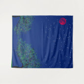 Tenture Mystical Starry Night Landscape (Devant (Horizontal))