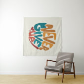 Tenture N'abandonnez jamais - Message Motivationnel mignon (En situation (horizontale))